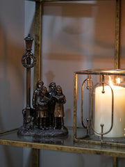 Estela Large Candle Holder - Antique Gold Finish