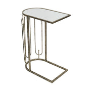Estela Sofa Side Table - Antique Gold & Mirror Top Finish