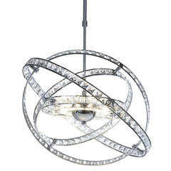 Eternity 10Lt Centre Ceiling Light Faceted Crystal & Polished Chrome