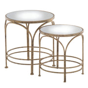 Ethan Nest of Tables Set of 2 - Gold Finish