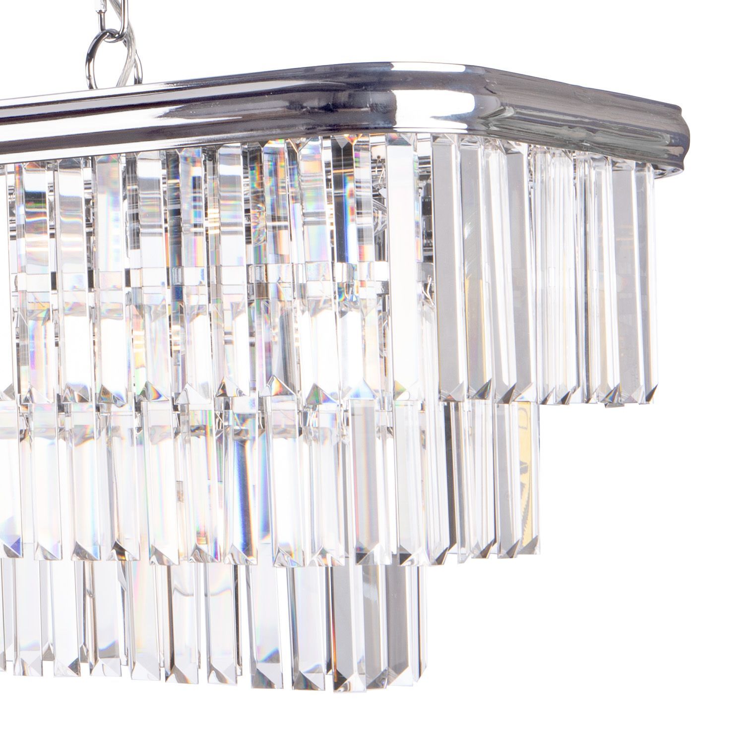 Eulalia 10Lt Kitchen Table/Island Ceiling Light - Polished Chrome Crystal IP20