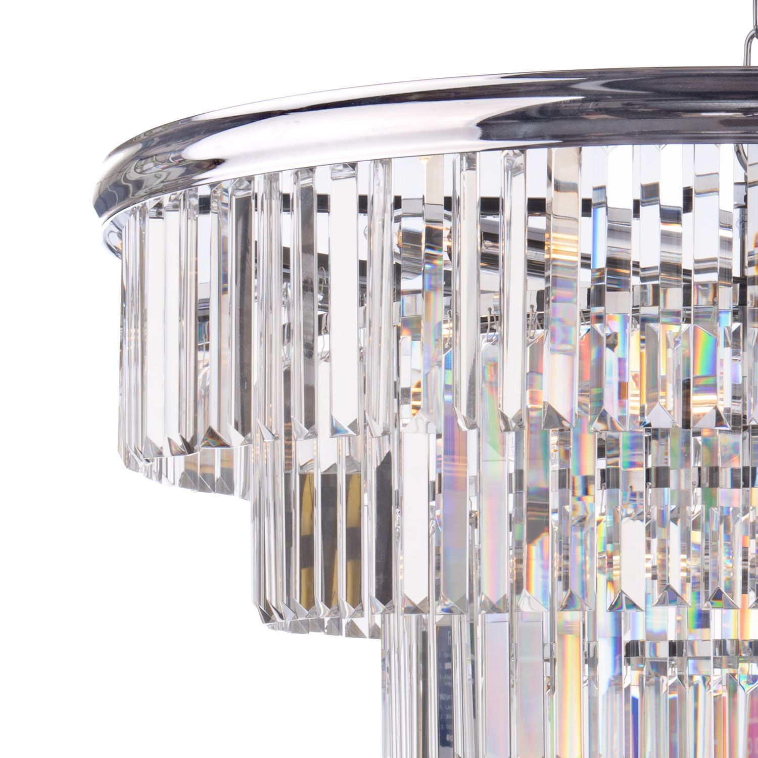 Eulalia 12Lt Chandelier Ceiling Light - Polished Chrome & Crystal IP20