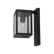 Evan IP44 One Light Black Wall Light
