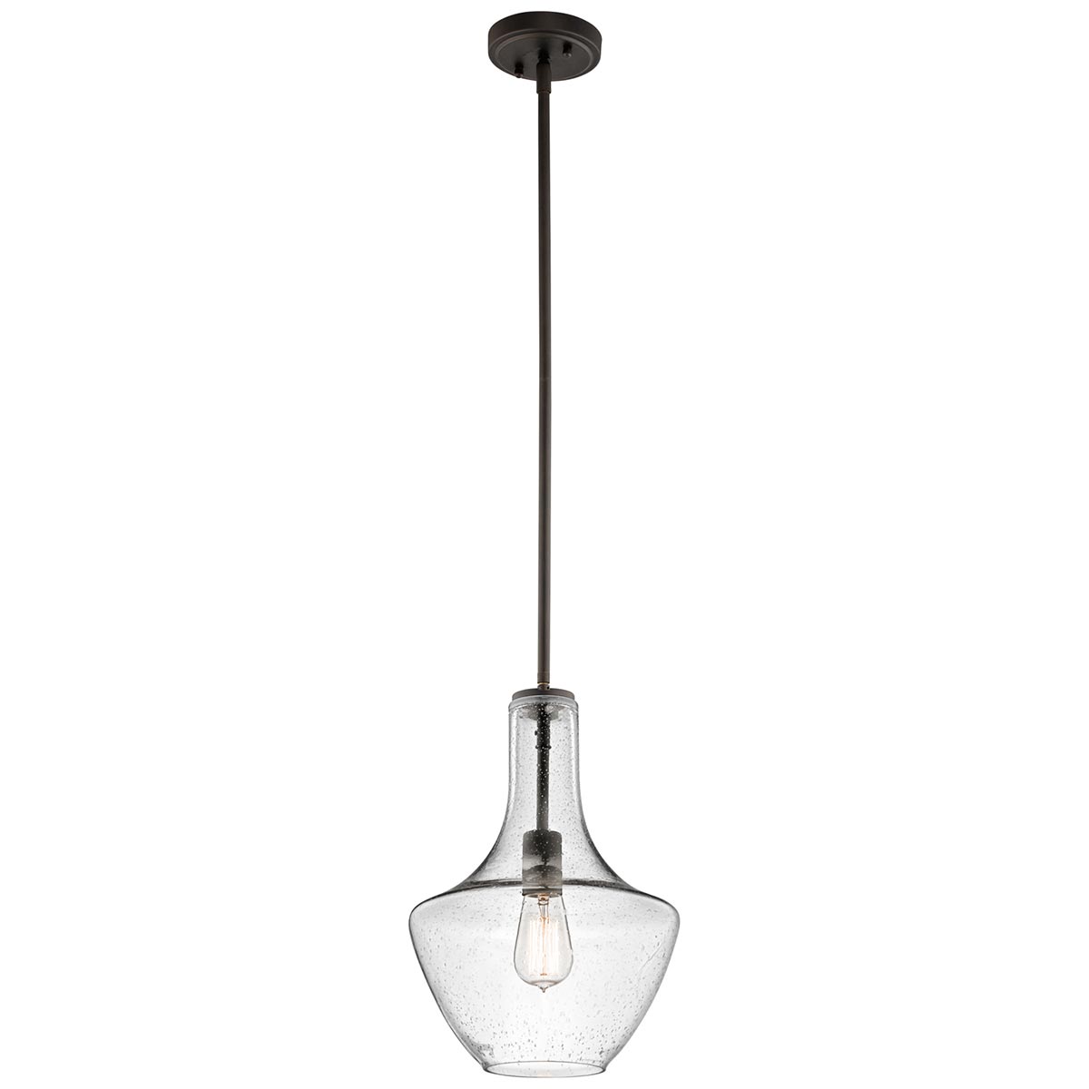 Everly 1Lt Pendant – Chrome/Bronze