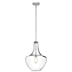 Everly 1Lt Pendant – Chrome/Bronze