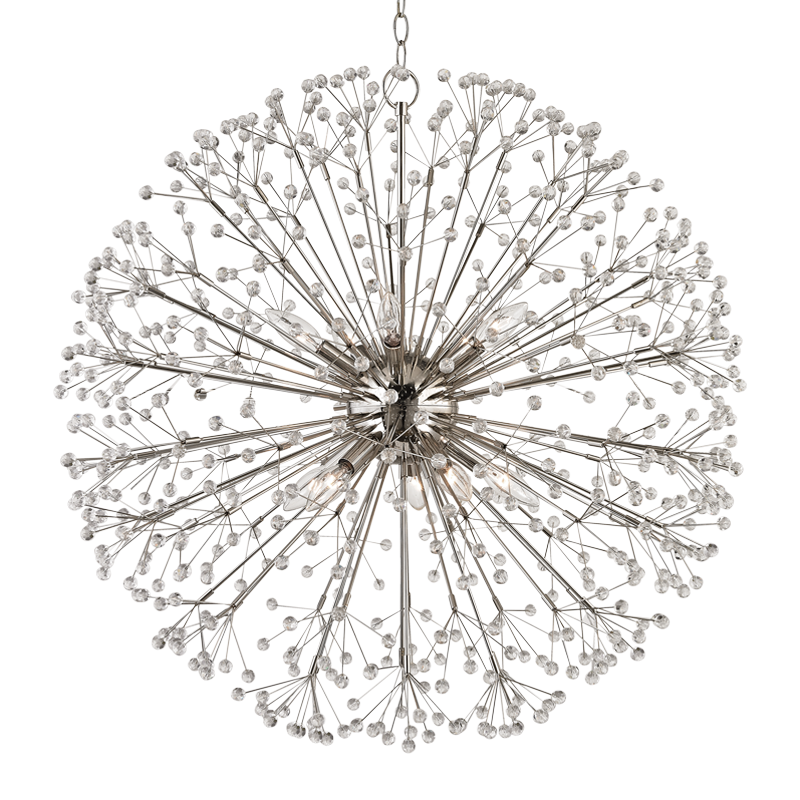 Dunkirk 8/10/16Lt Chandelier - Brass/Nickel