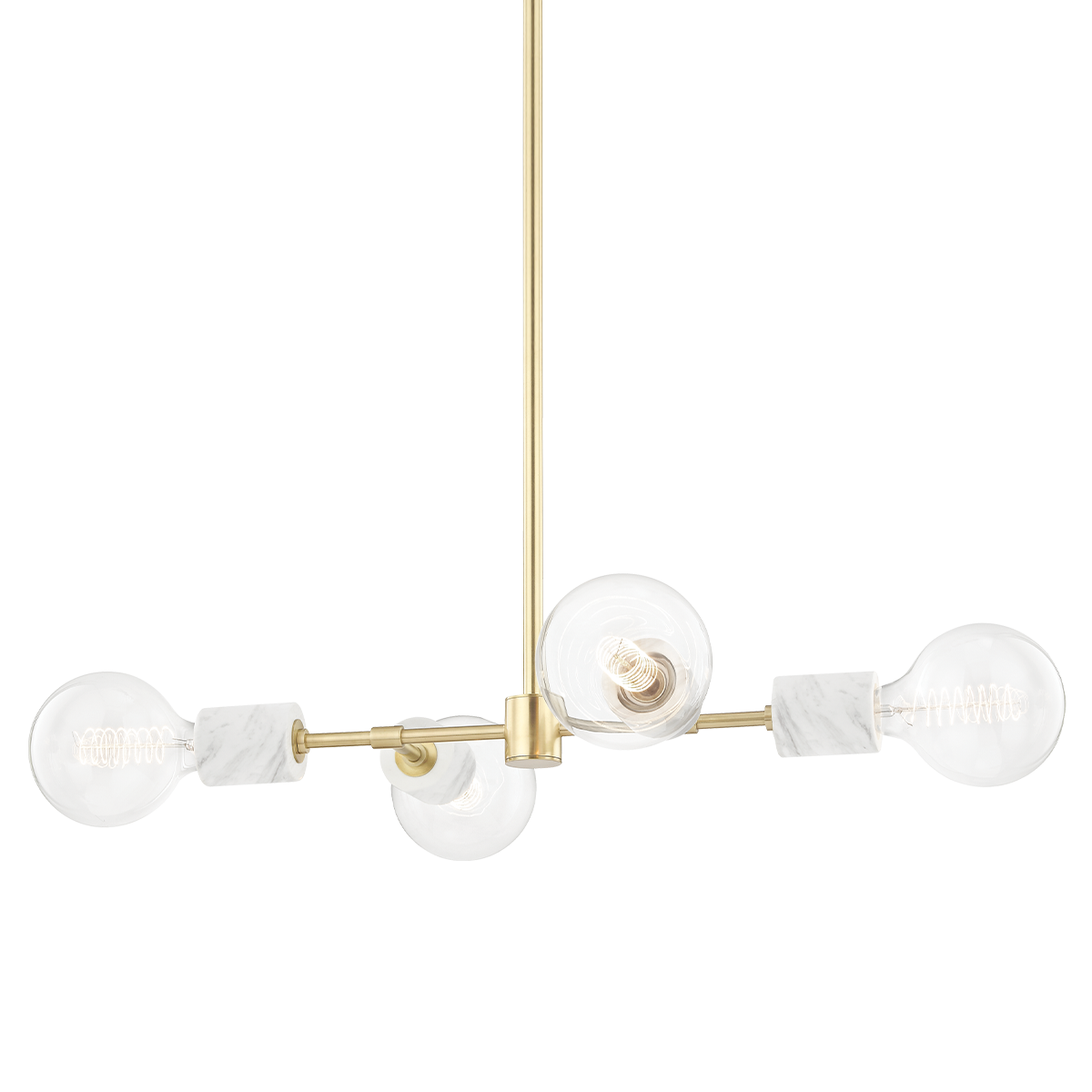 Asime 4Lt Pendant - Aged Brass