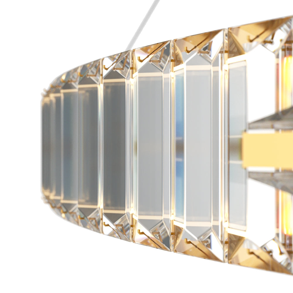 Krone Crystal Ceiling Light - Gold Finish