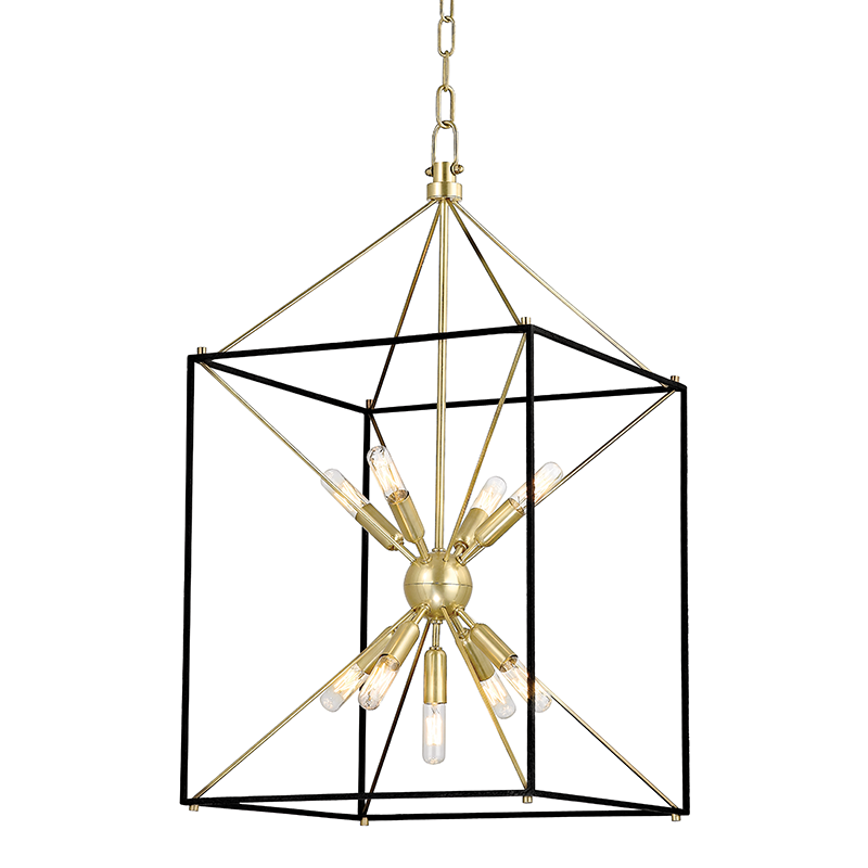 Glendale 9/13Lt Pendant - Aged Brass