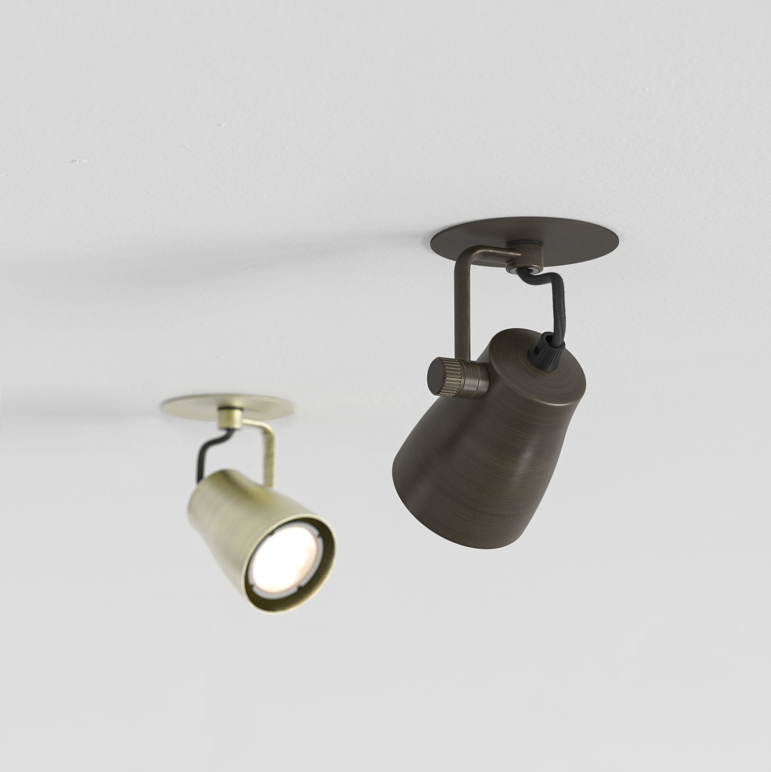 Juno Recessed Indoor Spotlight in Bronze/Matt Brushed Brass GU10 IP20