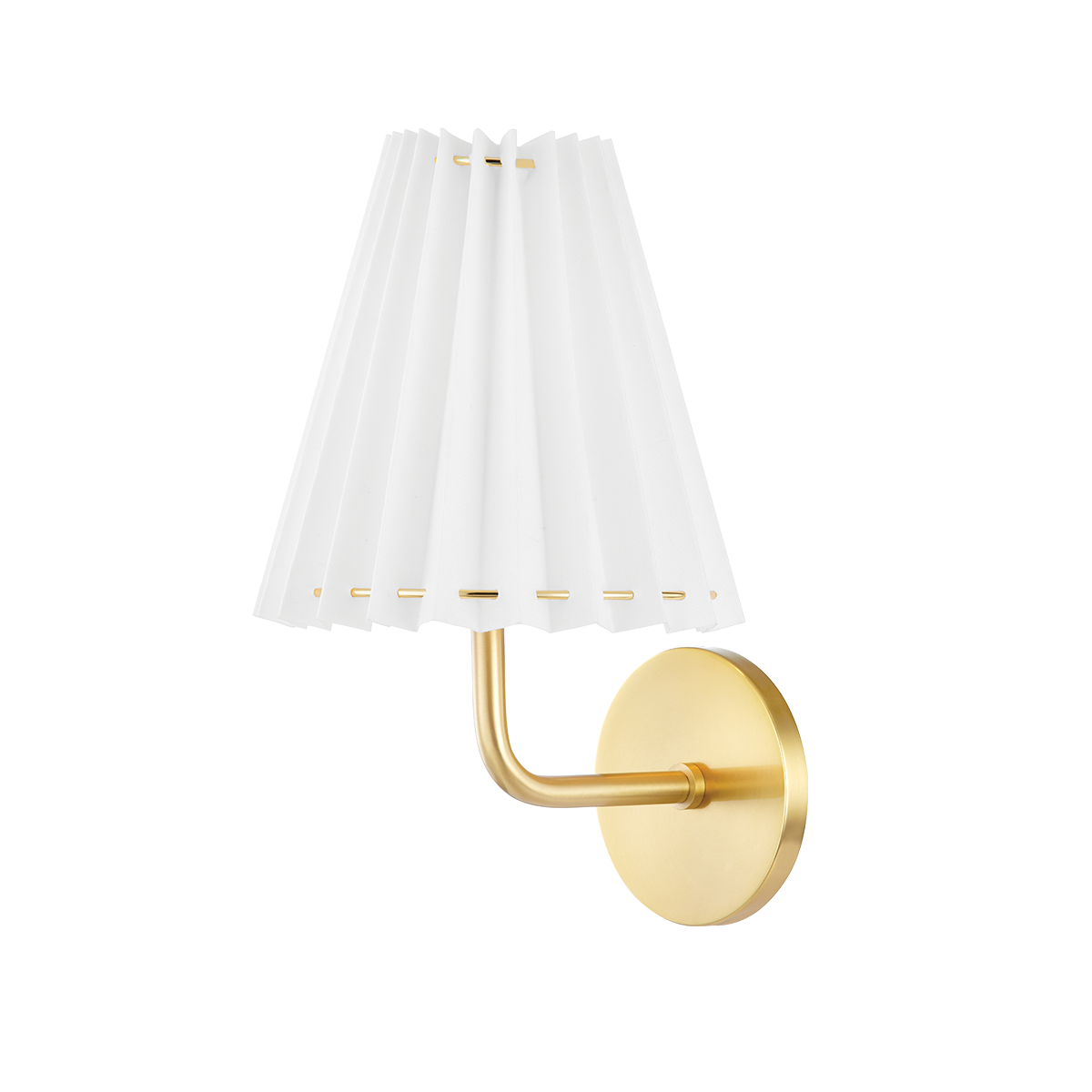 Demi 1Lt Short Wall Sconce -  Aged Brass/Black