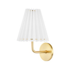 Demi 1Lt Short Wall Sconce -  Aged Brass/Black