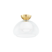 Cortney 1Lt Semi Flush - Aged Brass