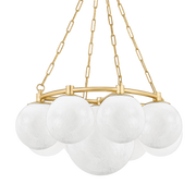 Thornwood 9Lt Chandelier - Aged Brass