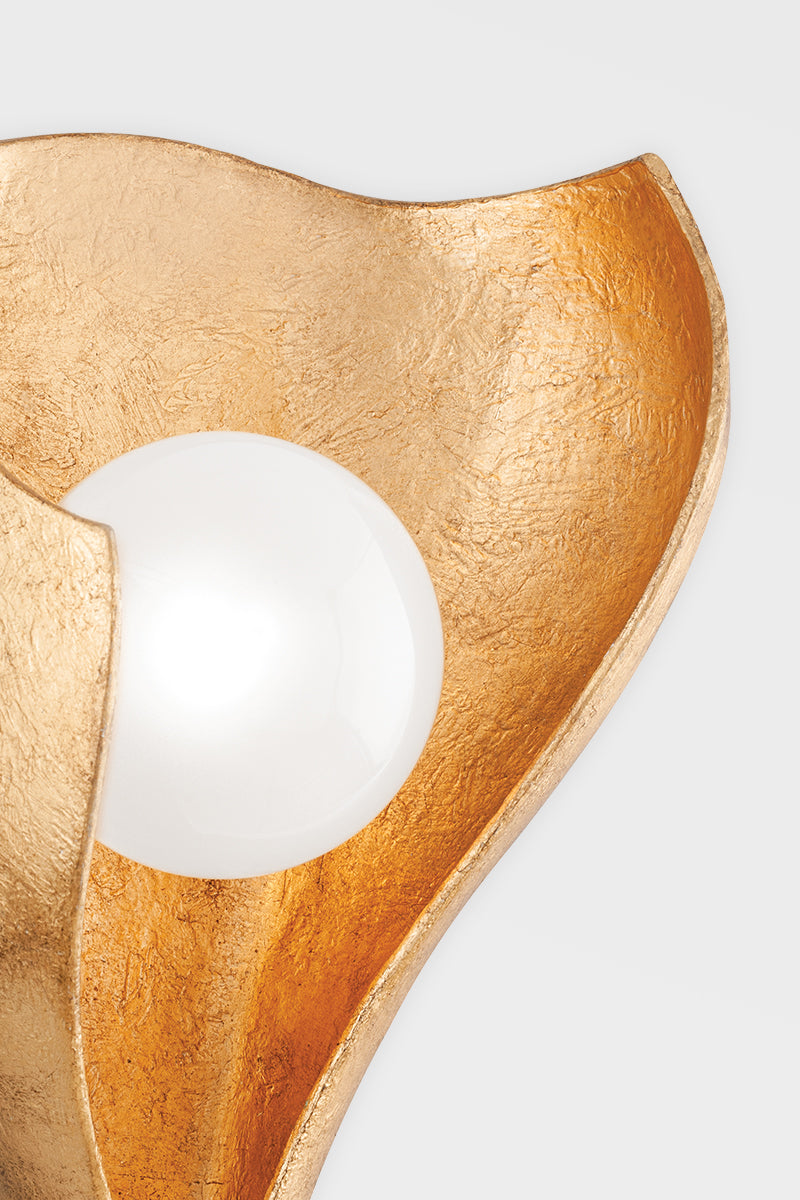 Moonstone 1Lt Wall Sconce - Gold Leaf