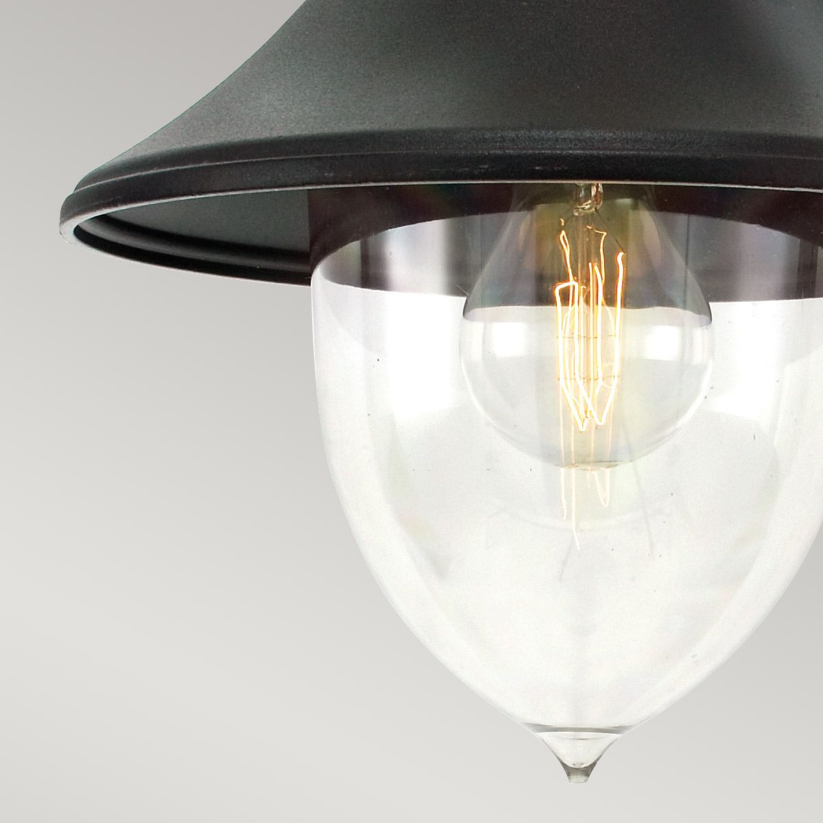 Firenze 1 Light Chain Lantern - Black IP54 E27