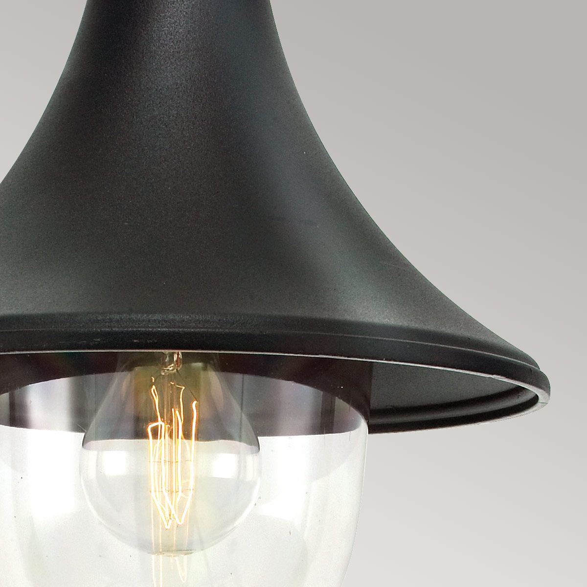 Firenze 1 Light Chain Lantern - Black IP54 E27