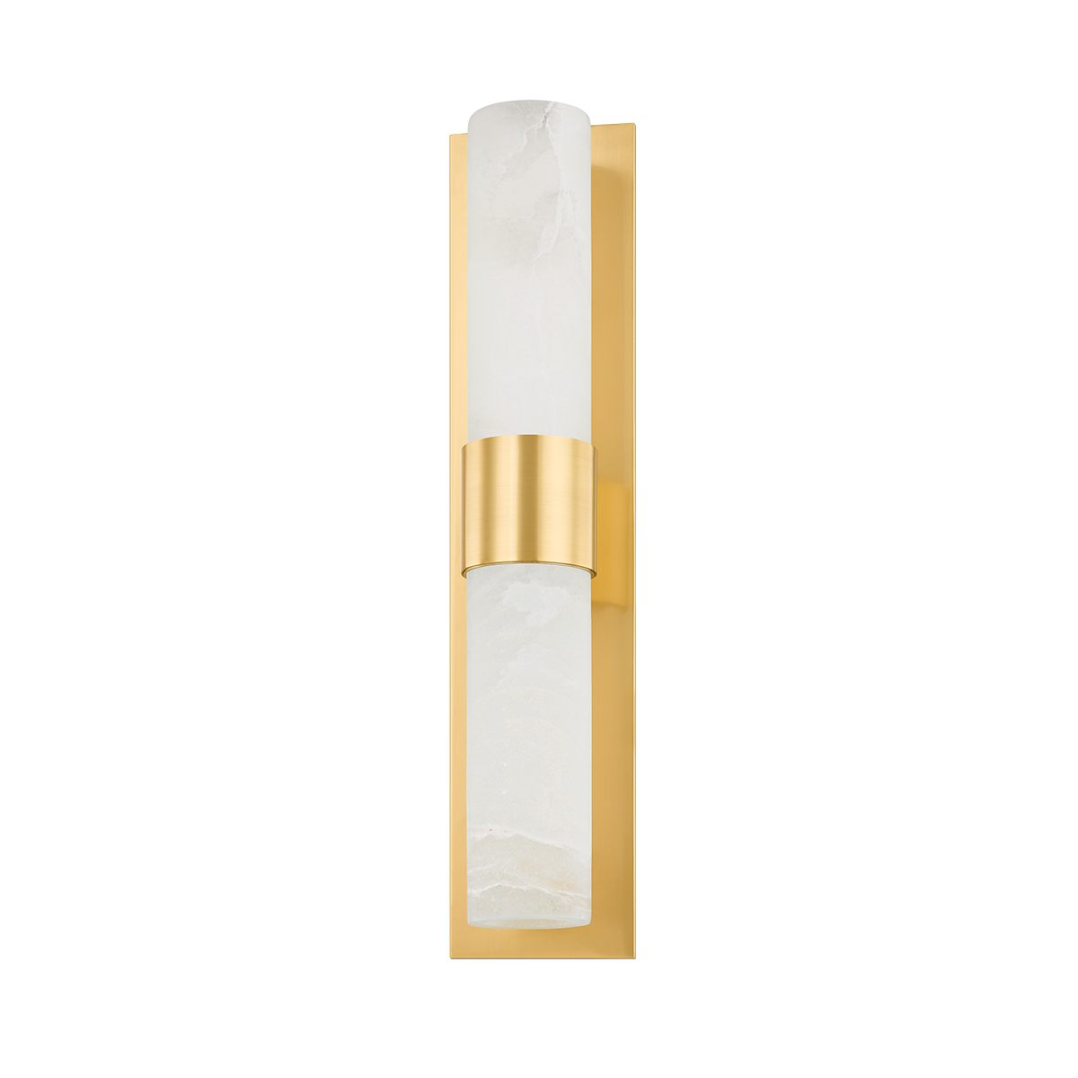 Stowe 2Lt Wall Sconce - Aged Brass & Alabaster