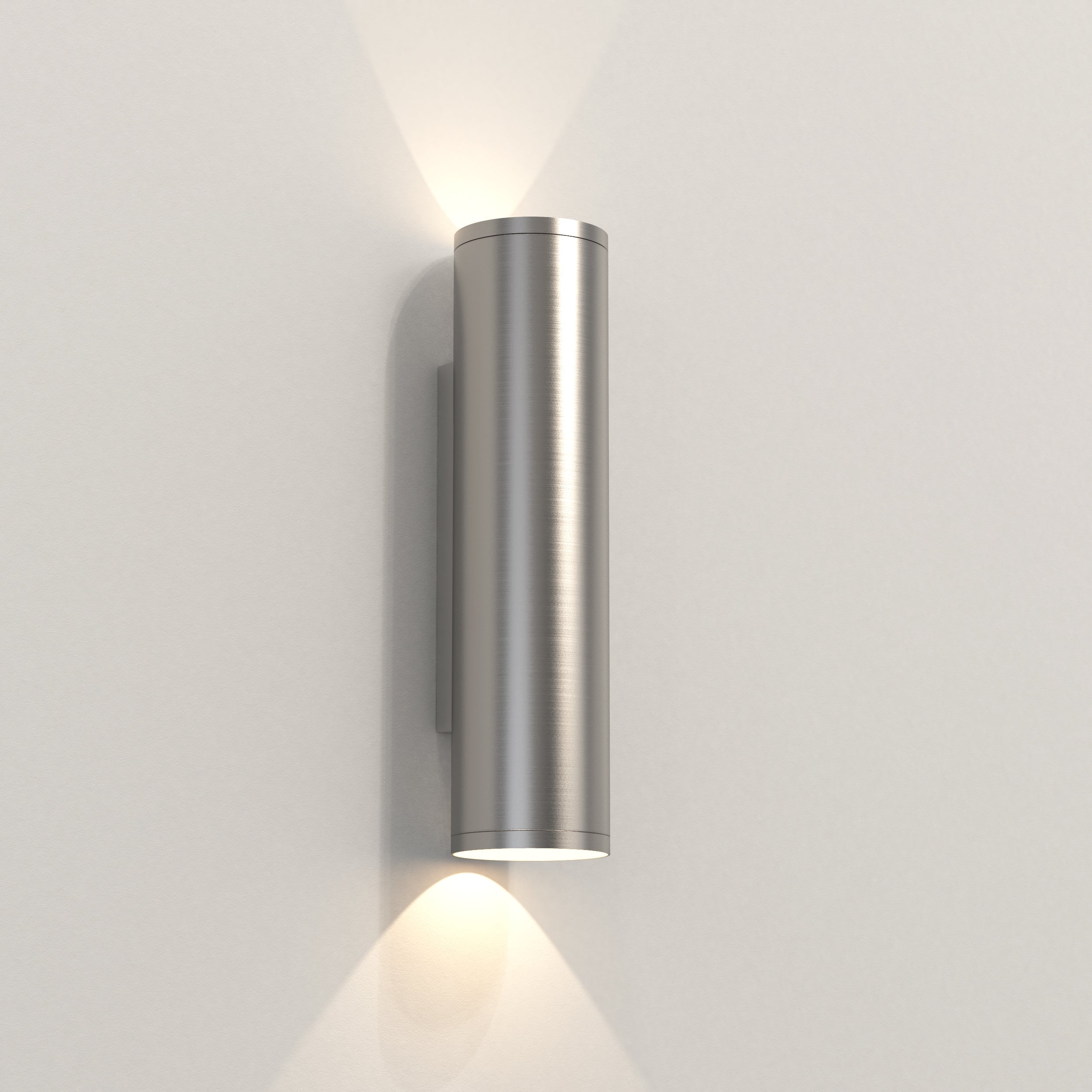 Ava 1/2Lt Coastal Coastal Wall Light in Brushed Stainless Steel/PVD Brushed Brass GU10 IP44