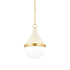 Ciara 1Lt Pendant - Cream/Navy