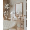 Kamas 1Lt Table Lamp - Ceramic Ivory & Brass