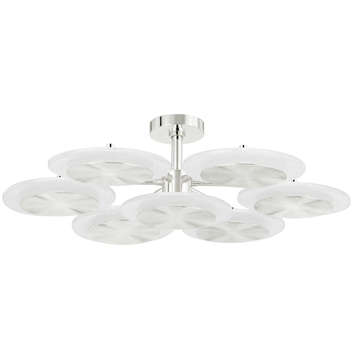 Topaz Integral LED Semi Flush - Brass/Nickel