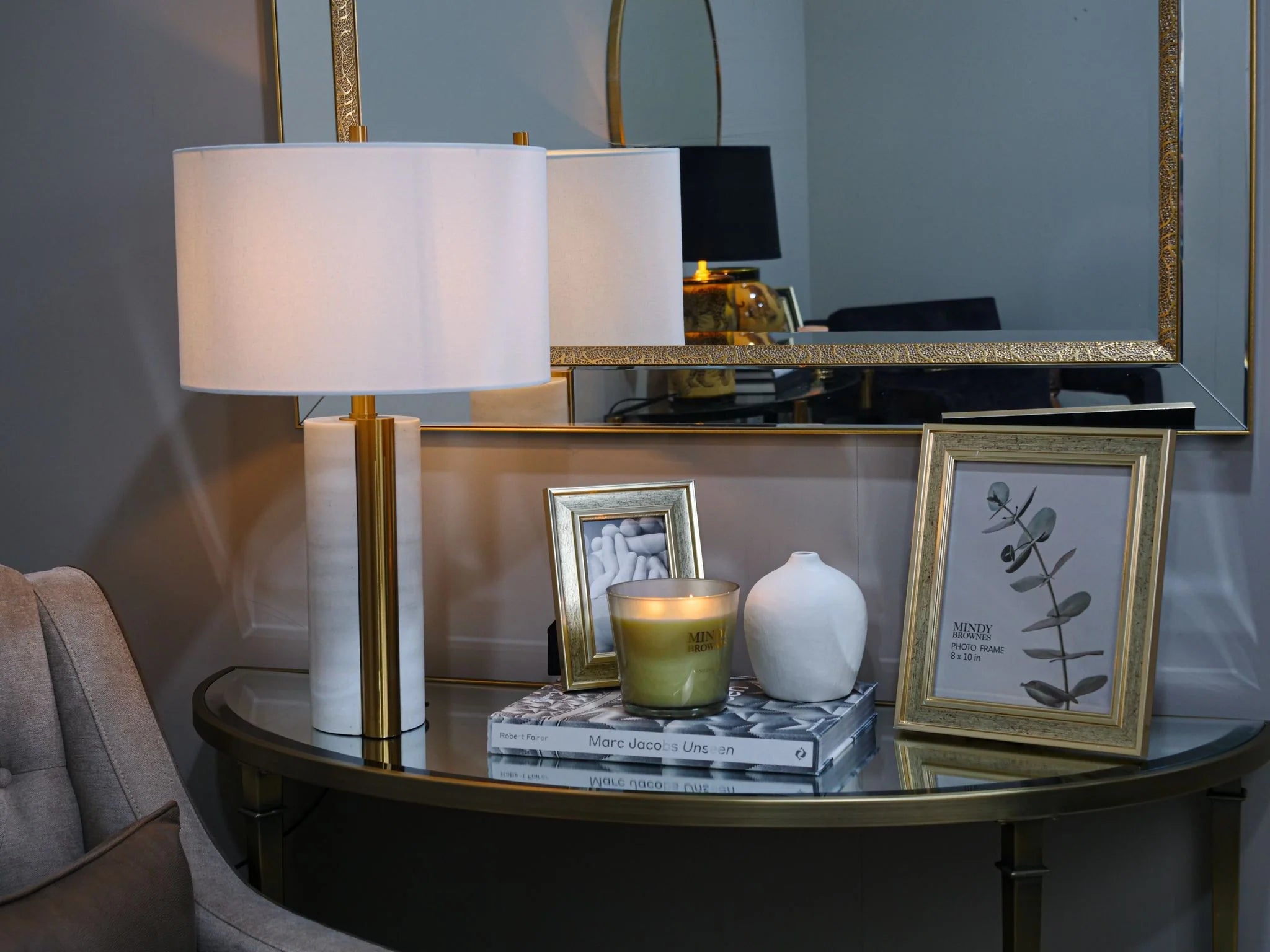 Danzon Table Lamp - Marble Finish