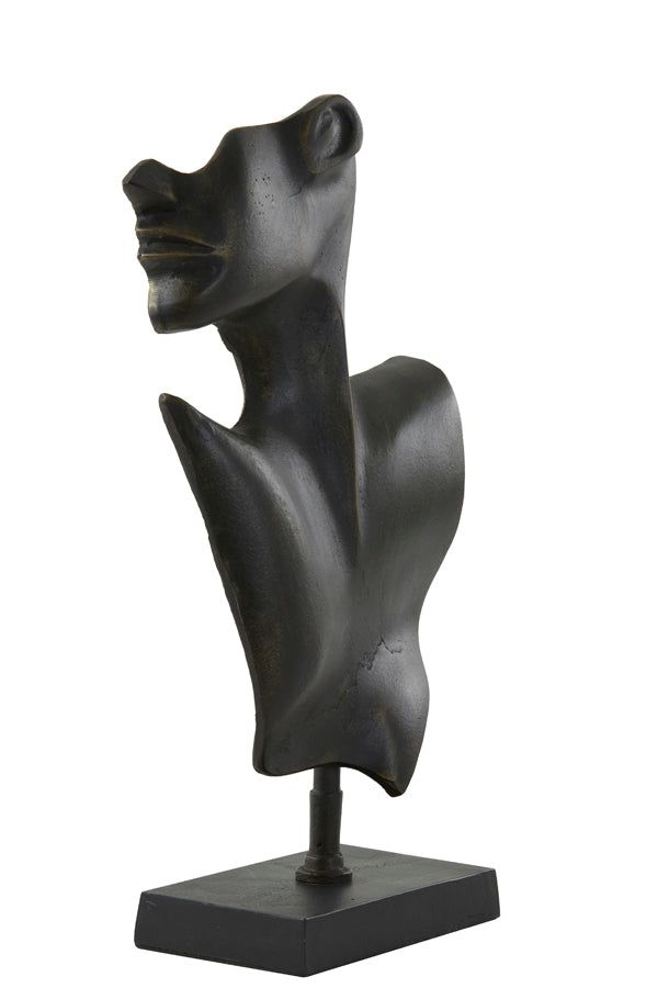 Ornament 23x11x45 cm FACE - Dark Bronze & Matt Black Finish