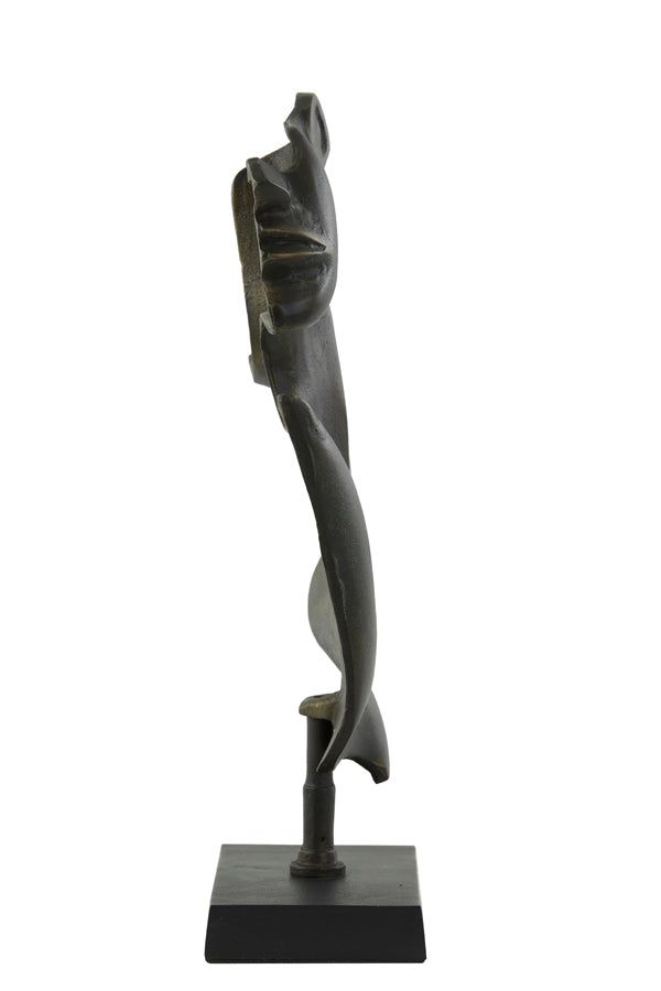 Ornament 23x11x45 cm FACE - Dark Bronze & Matt Black Finish
