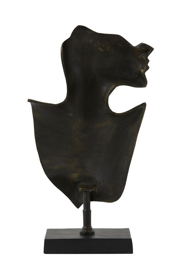 Ornament 23x11x45 cm FACE - Dark Bronze & Matt Black Finish