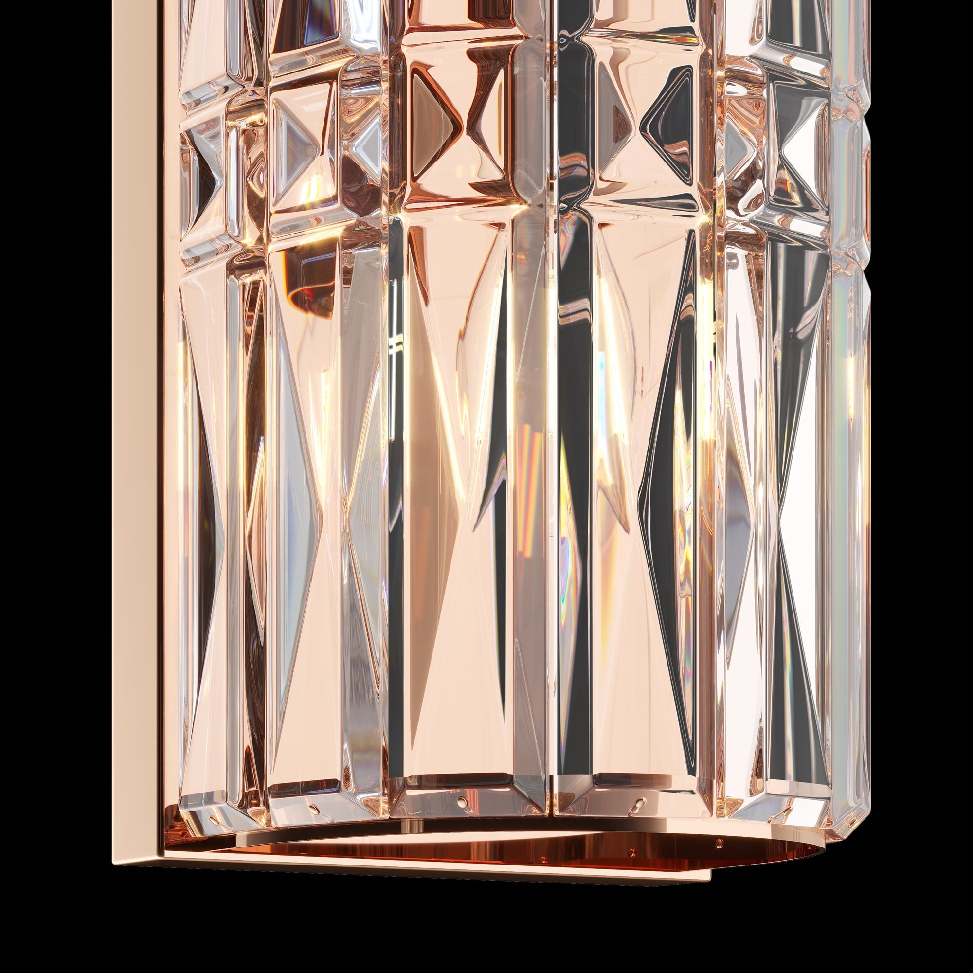 Facet 1lt/3lt Wall Light - Chrome/Gold