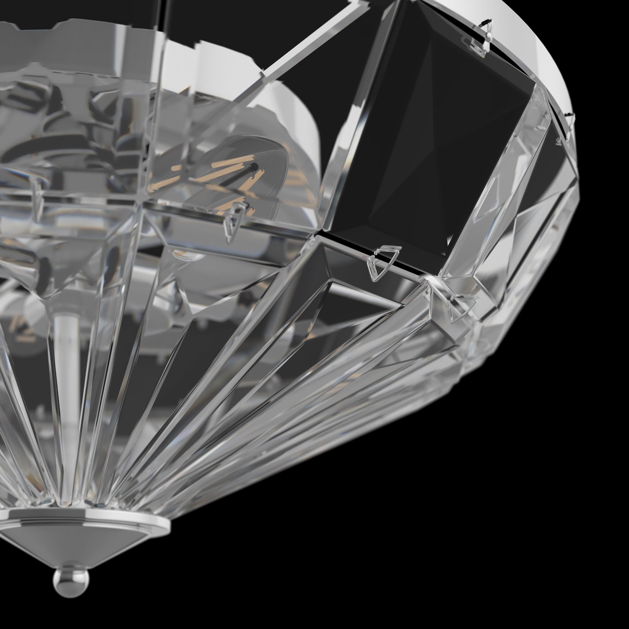 Facet Flush Ceiling Light