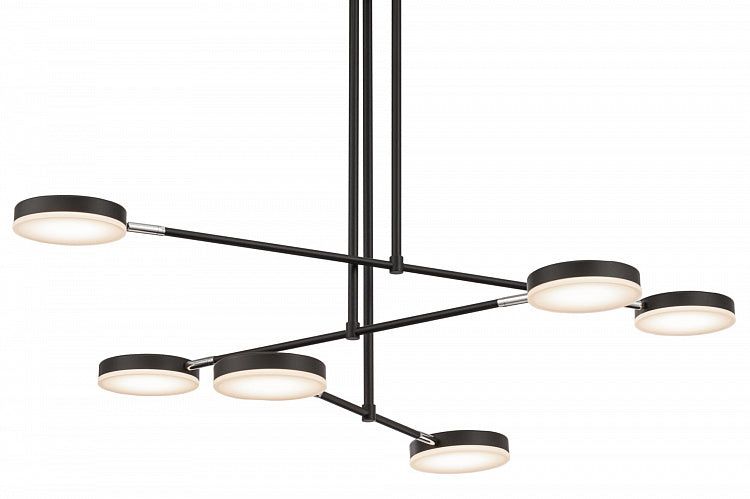 Fad 6 Lt Pendant Lamp Matt Black