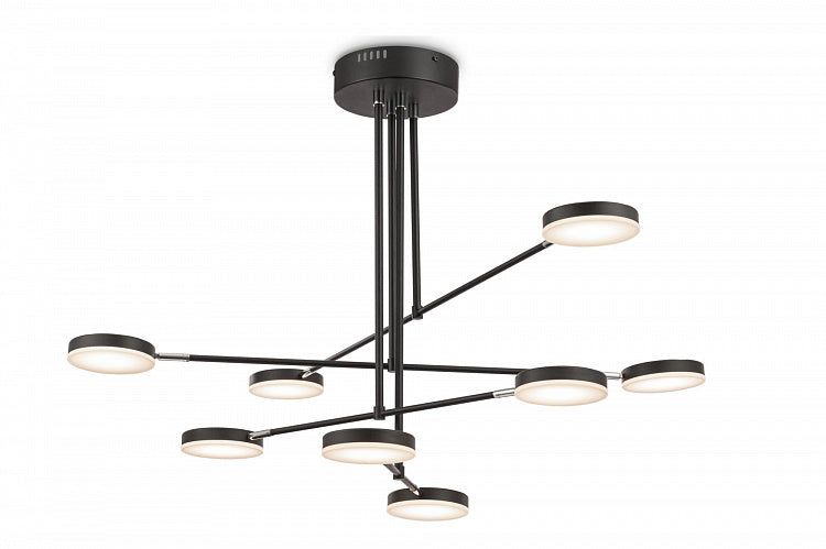 MAYTONI | 8 Lt Pendant Lamp Fad | Matt Black - Cusack Lighting