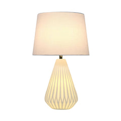 Fallon 2 Light Table Lamp Pearl White