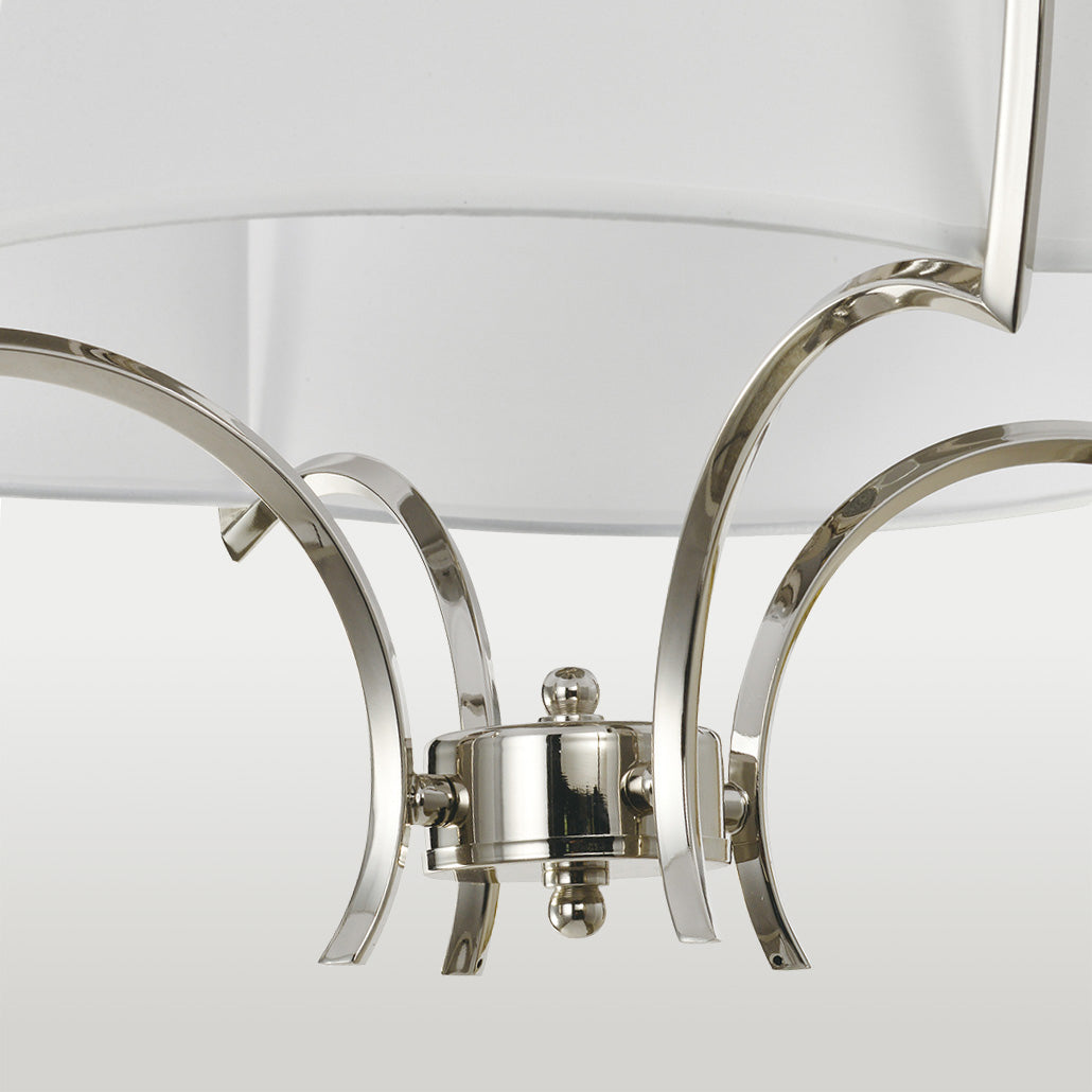 Faro Semi Flush  Nickel Finish 4lt