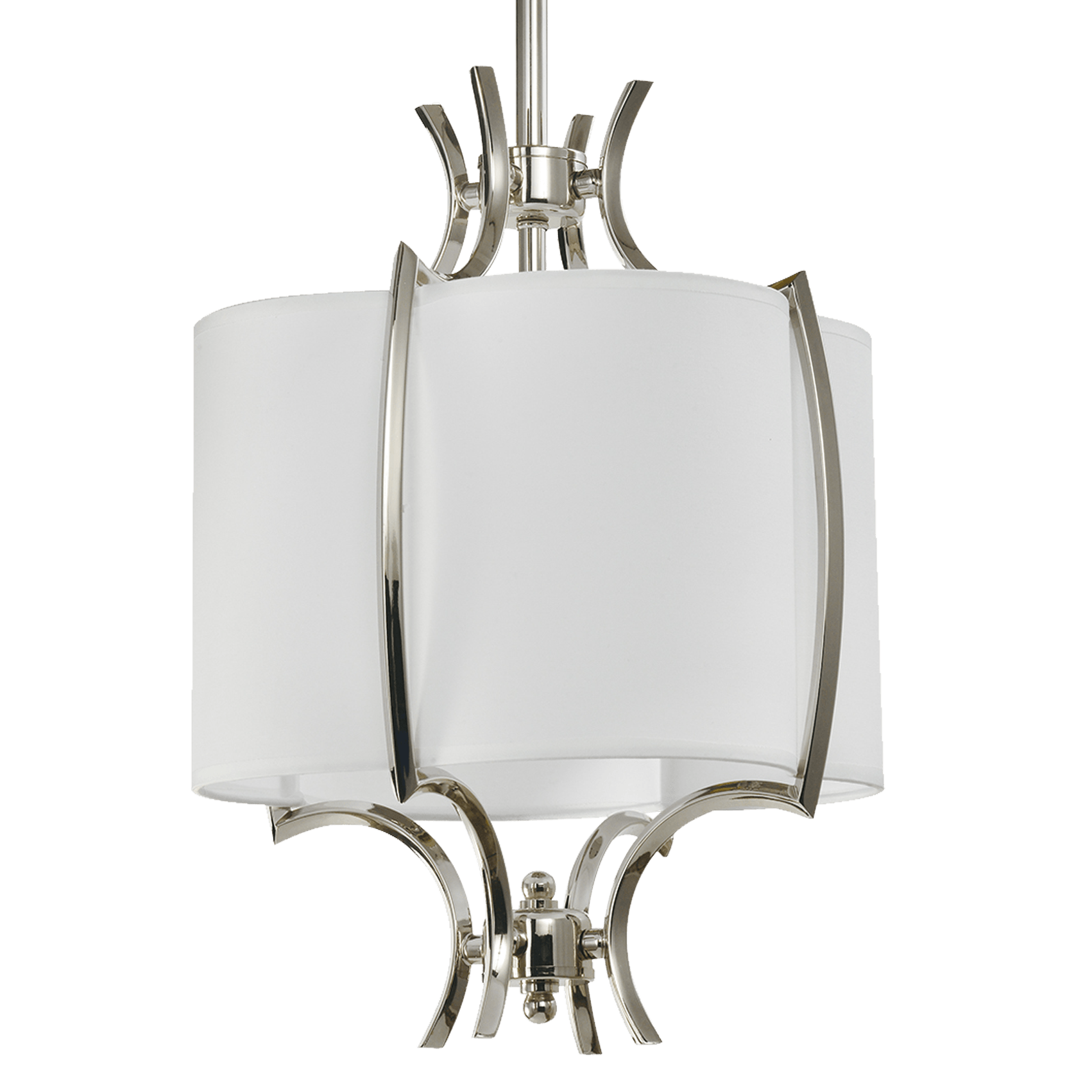 Faro 1Lt/4Lt Semi Flush Pendant - Nickel Finish - Cusack Lighting