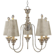 Remi 5Lt Multi-Arm Pendants - Silver & Gold