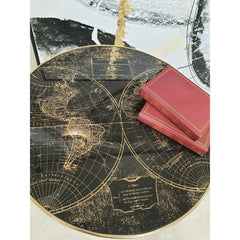Venus Side Table - Black & Gold Finish
