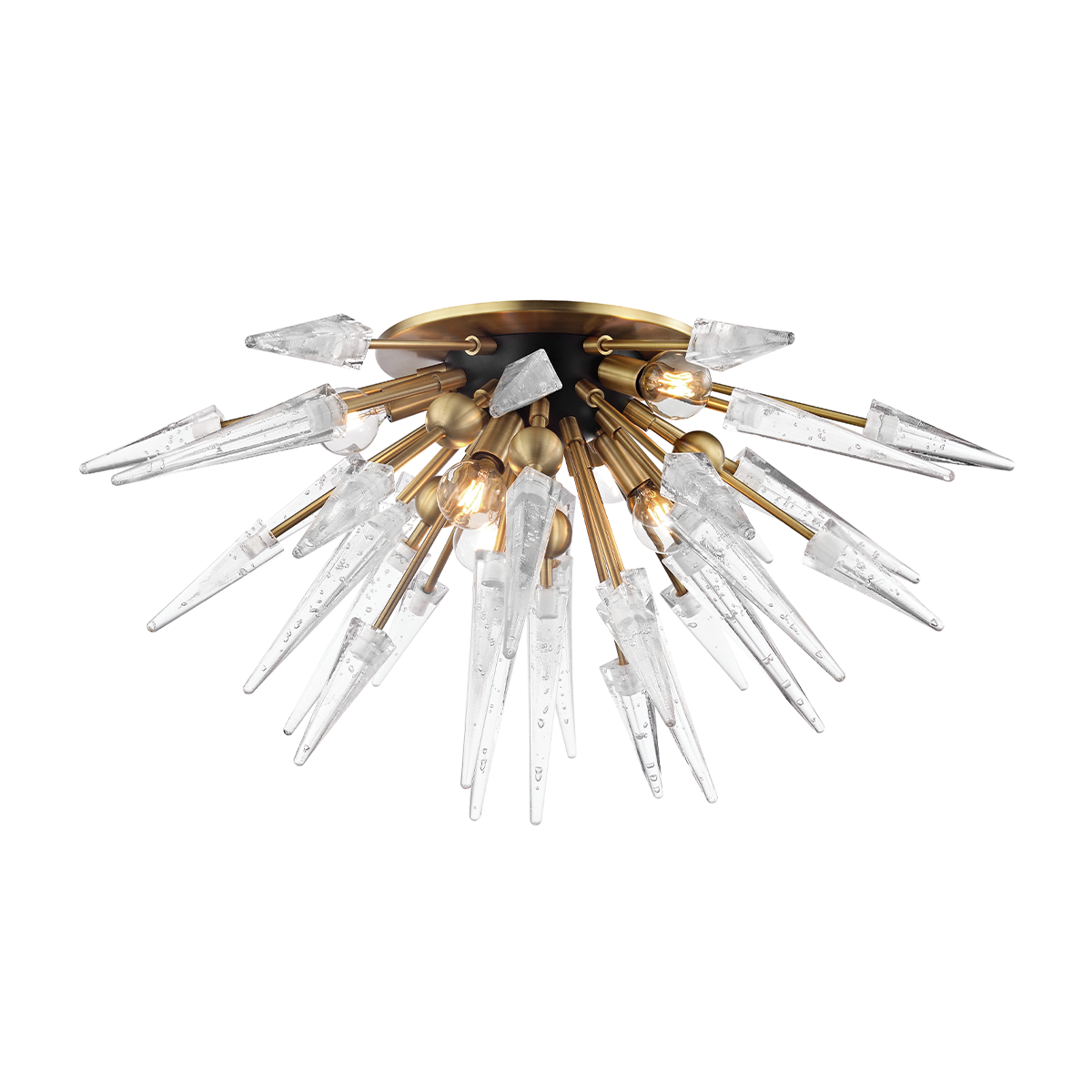 Sparta 6Lt Semi Flush - Aged Brass