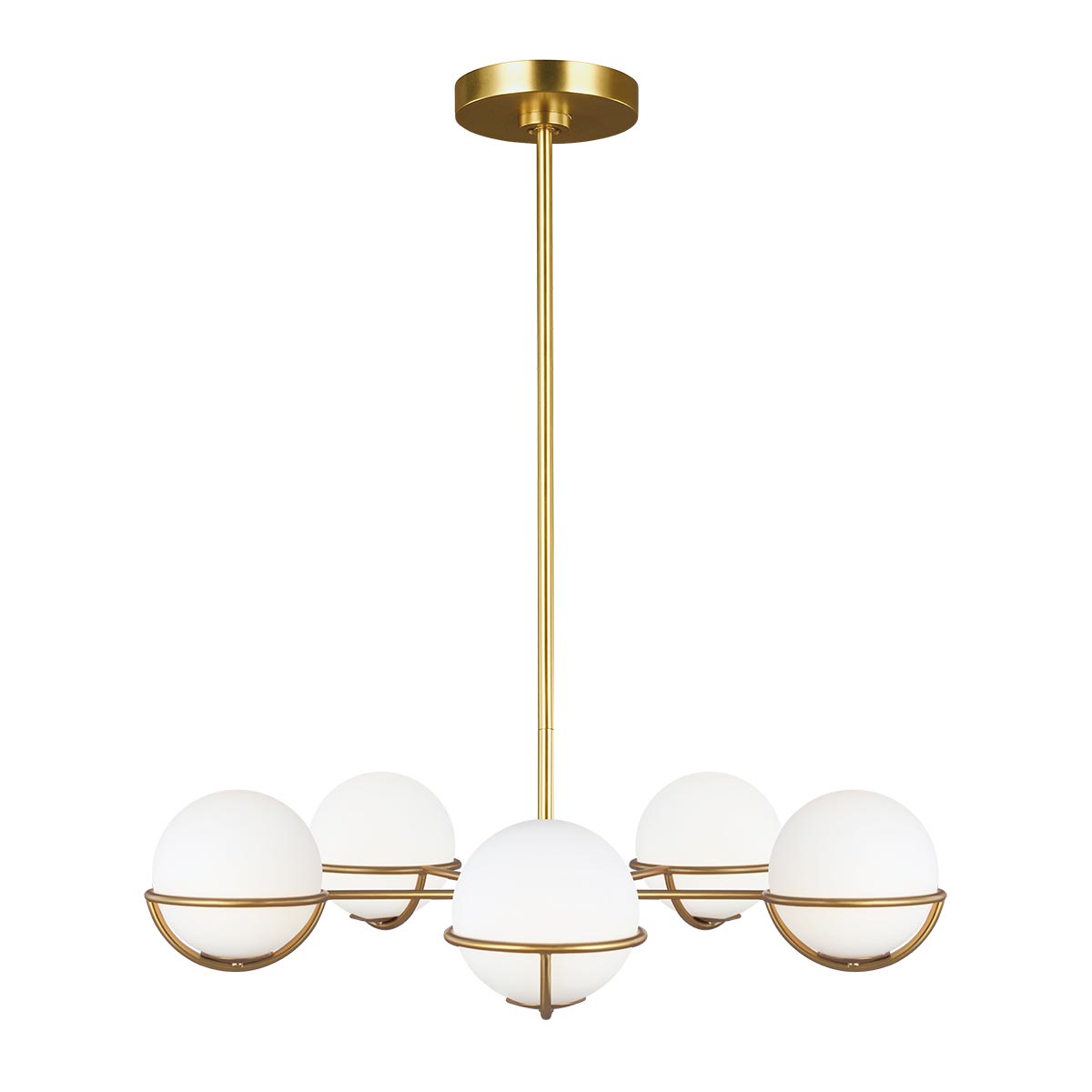 Apollo 5Lt Multi-Arm Pendant - Burnished Brass/Polished Nickel