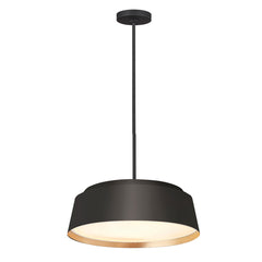 Asher 5 Light Pendant - Midnight Black & Gold/Matte White & Gold E14