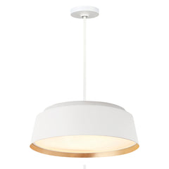 Asher 5 Light Pendant - Midnight Black & Gold/Matte White & Gold E14