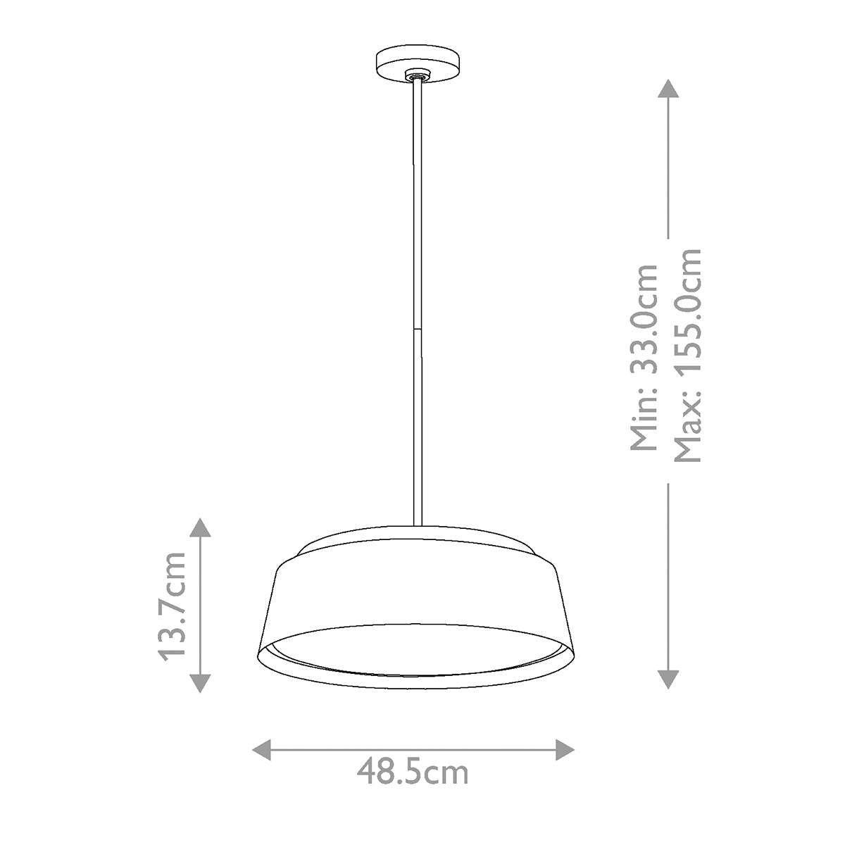 Asher 5 Light Pendant - Midnight Black & Gold/Matte White & Gold E14
