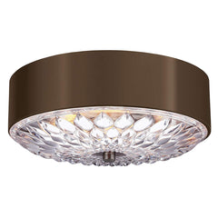 Botanic 3 Light Small/Large Flush - Dark Aged Brass E27