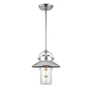 Boynton 1 Light Outdoor Pendant - Painted Brushed Steel IP44 E27