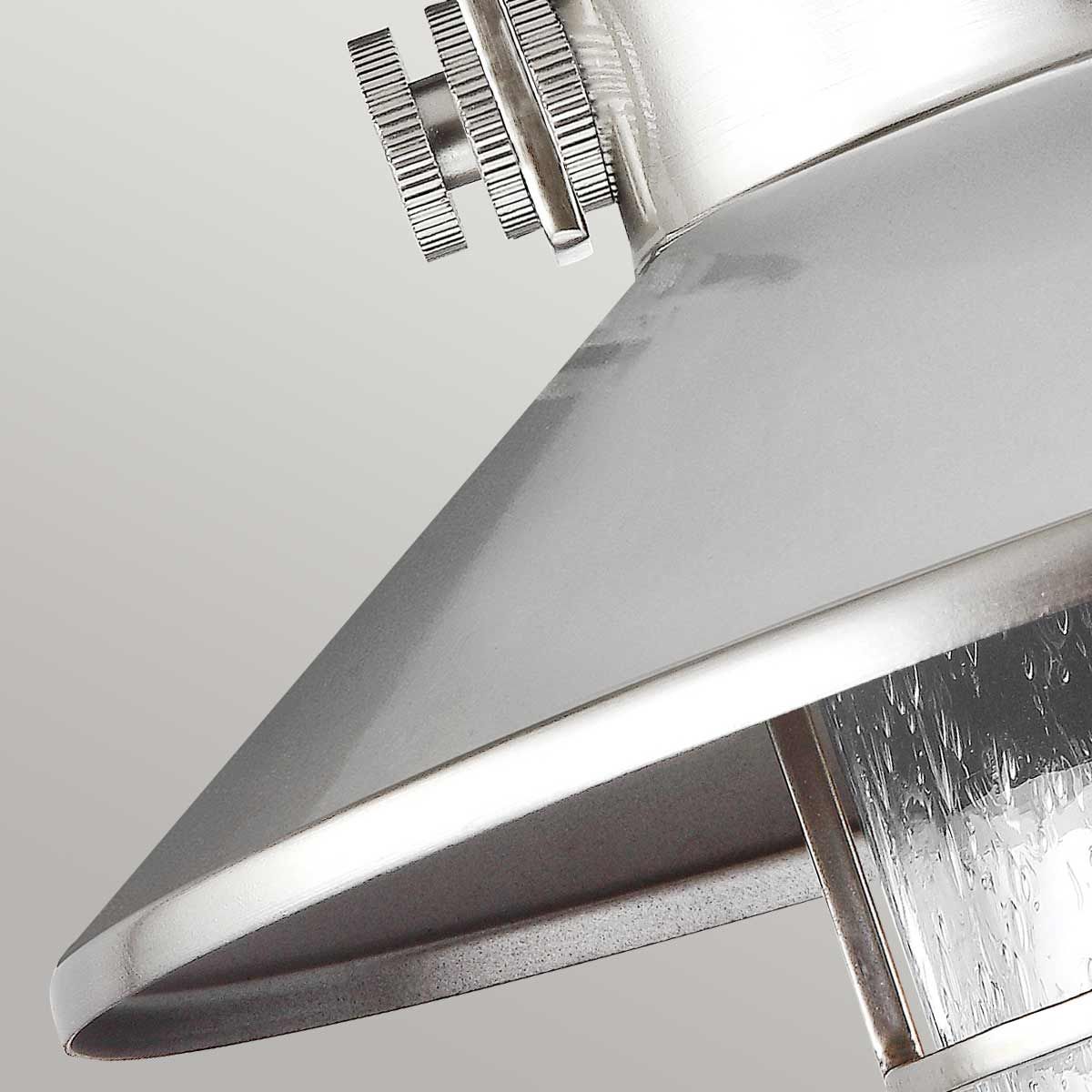 Boynton 1 Light Outdoor Pendant - Painted Brushed Steel IP44 E27