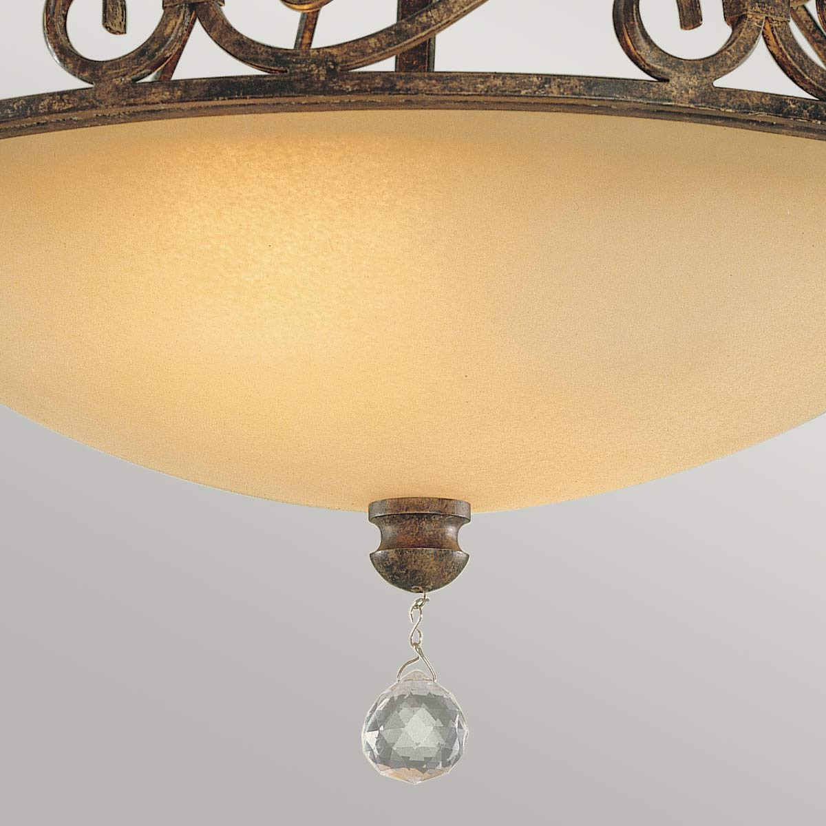 Chateau 2 Light Semi-Flush Light - Mocha Bronze E27