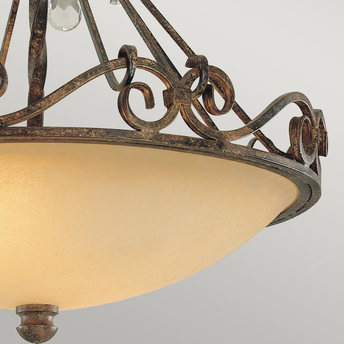 Chateau 2 Light Semi-Flush Light - Mocha Bronze E27