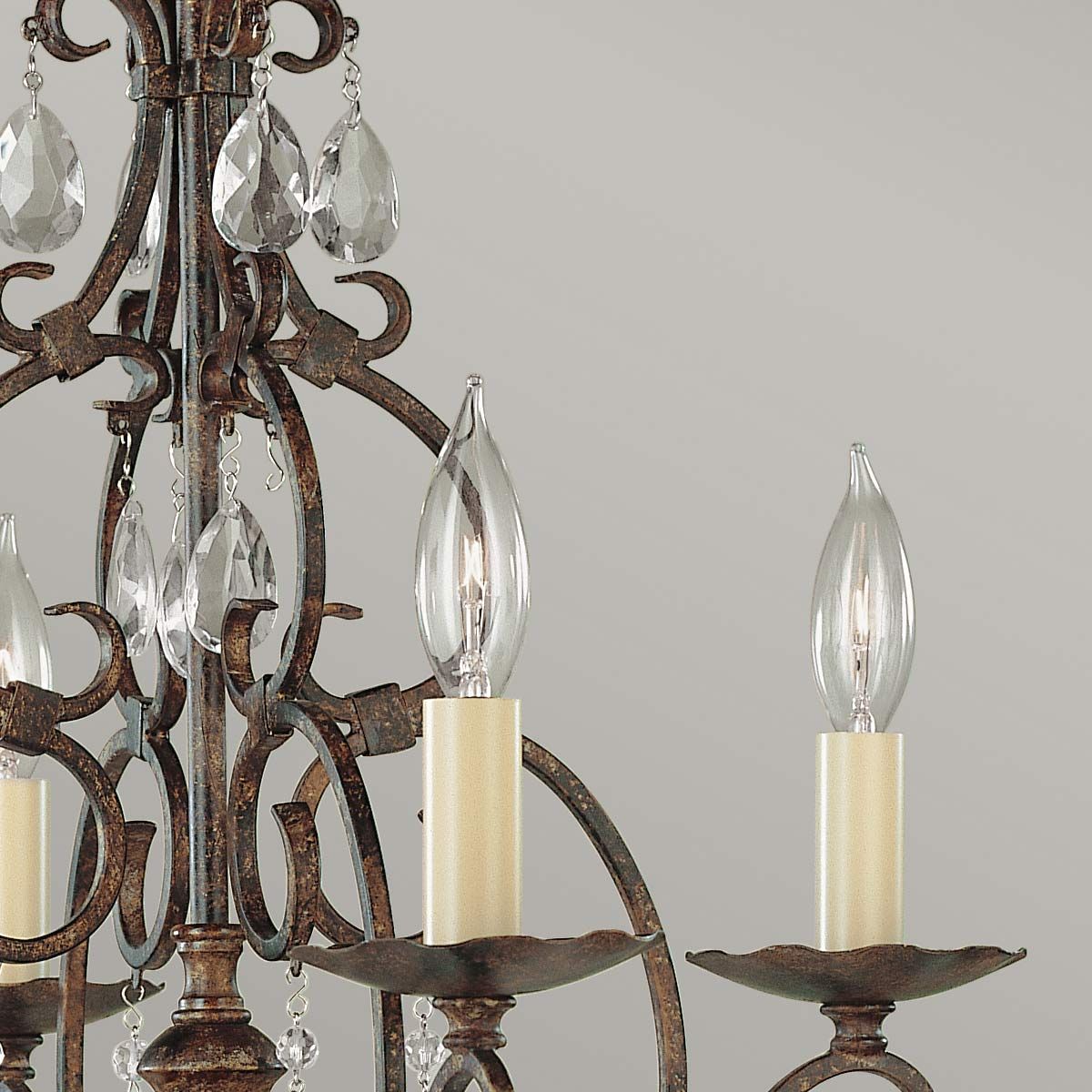 Chateau 4/6 Light Chandelier - Mocha Bronze